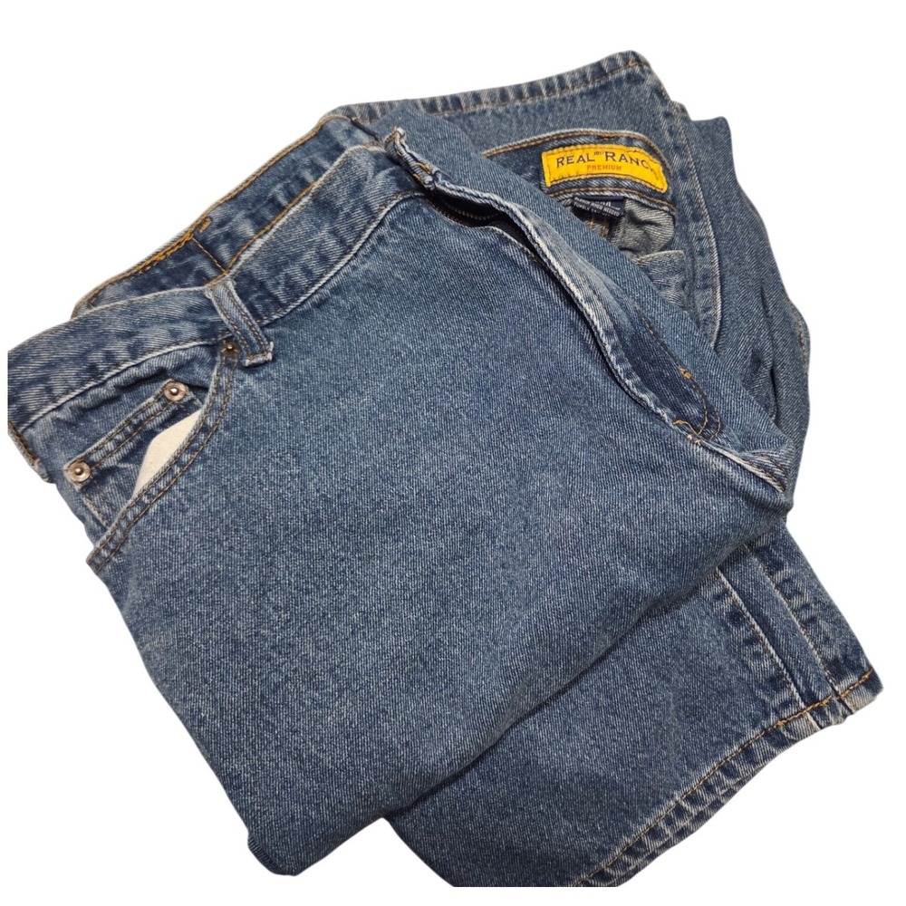 Lot 2 Real Ranch Relaxed Fit Jeans Mens 40x32, 34 Workwear Atwoods Western